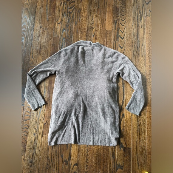 Barefoot Dreams Women’s L/XL Brown Bamboo Cozy Chic Lite Open/Waterfall Sweater - Picture 9 of 11